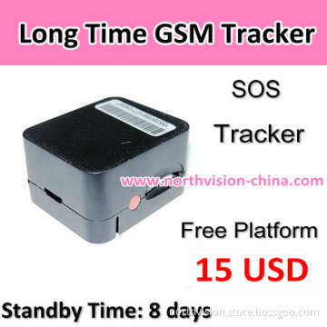 Long Time GPS Tracker with Sos
